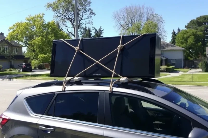 can i transport a tv over my car texs